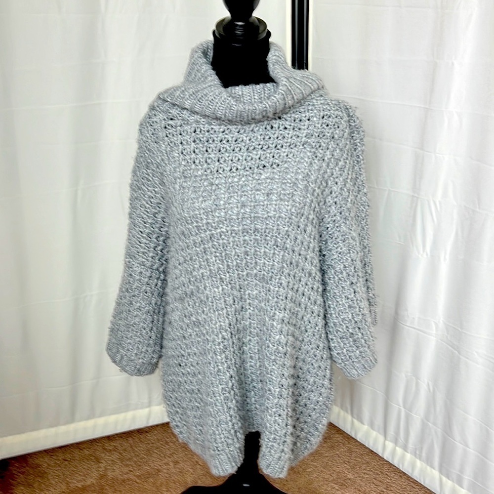 Plenty by Tracy Reese Oversized Wool/Alpaca Gray Sweater (M)
